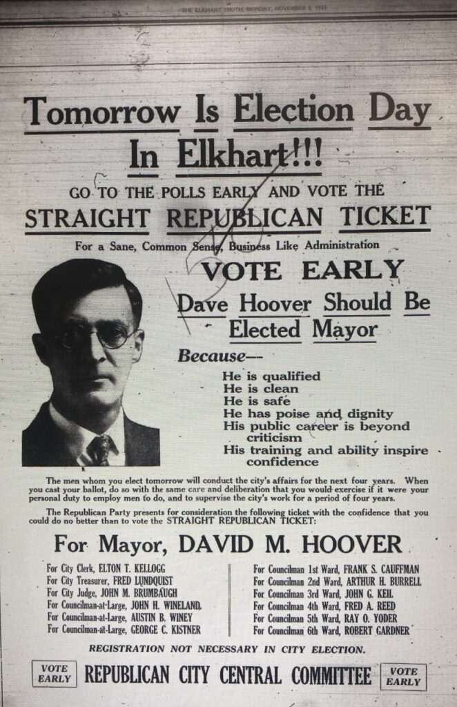 Republican Party election advertisement from 1924