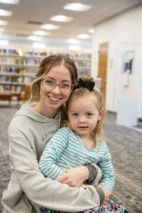 Peyton Blodgett and her daughter.