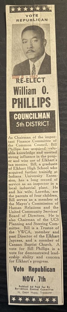 Bill Phillips campaign advertisement from 1967